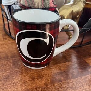 Classic Plaid Black and Red Mug